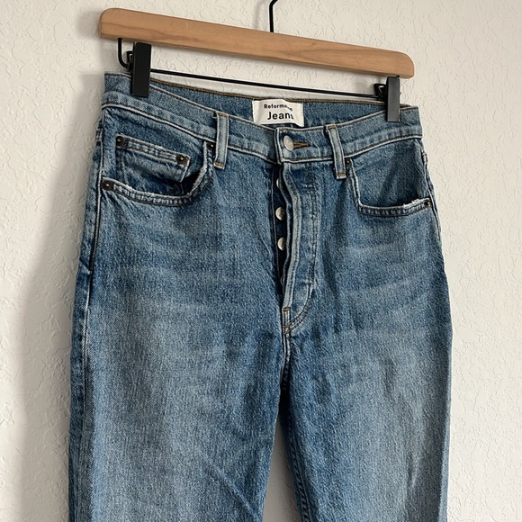 Reformation Serena High Skinny Crop Jeans Augusta Wash - Picture 3 of 6